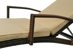 Плетеный шезлонг MILANO темно-коричневый