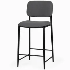 Полубарный стул Grap, тёмно-серая водоотталкивающая обивка