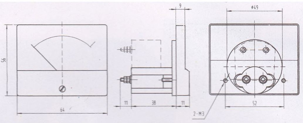 Стрелочный вольтметр 85C1 - 15V