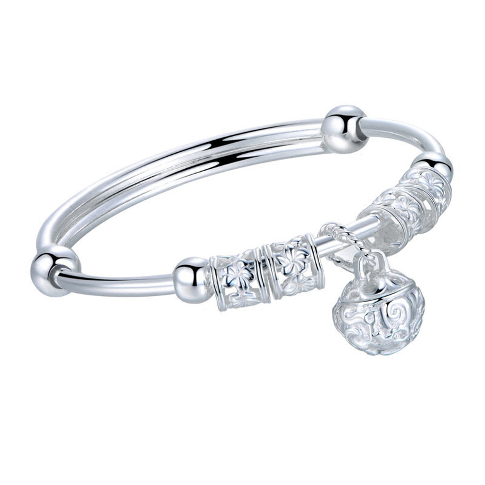 Браслет женский с шармами, серебро