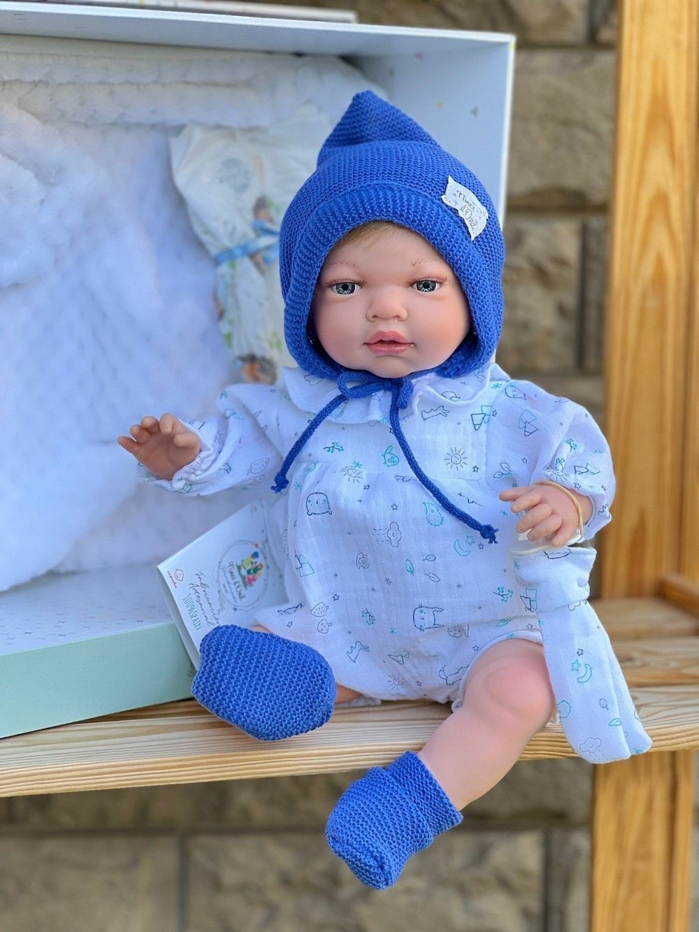 Кукла Реборн Nines 40см мягконабивная (N0233)