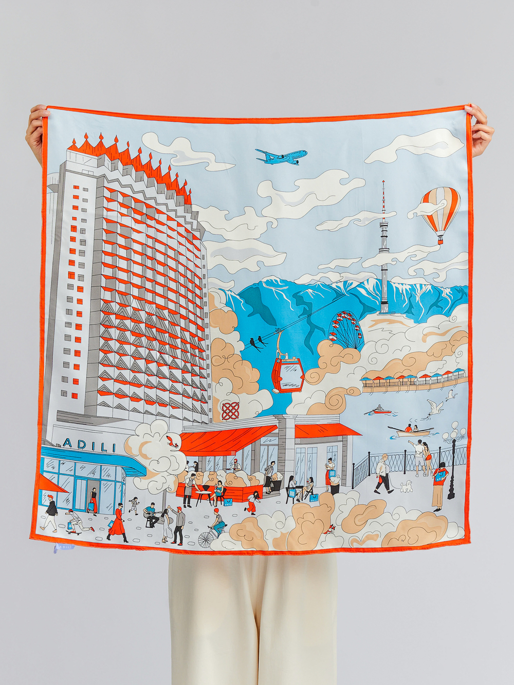 ПЛАТОК ШЕЛК | 90х90 см | "Алматы"