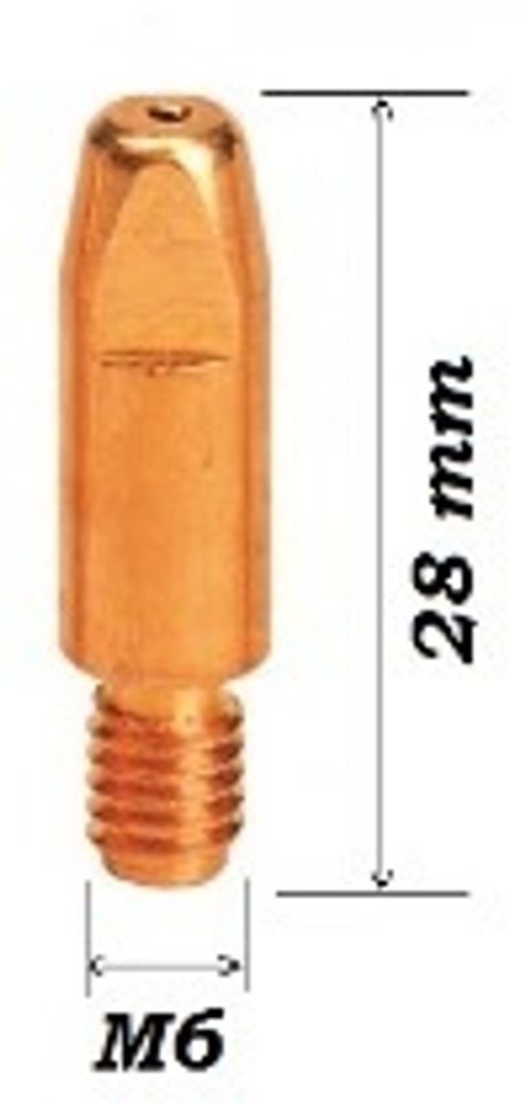 Наконечник Cu-Cr-Zr 8XM6X28X0,8 (d=0,8mm) ЦИРКОНИЕВЫЙ