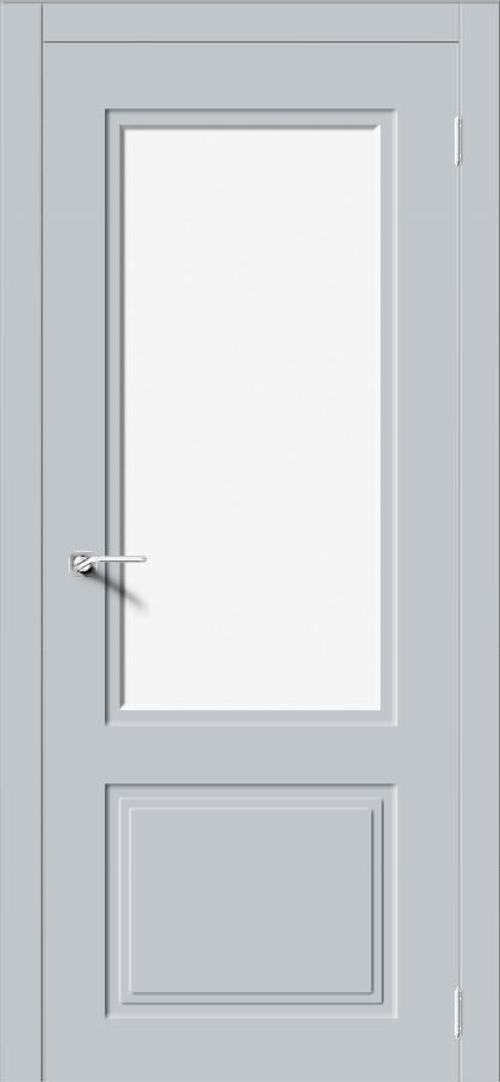 Квадро 6 / Цвет Лайтгрей / Стекло "Сатинато" / Двери Верда