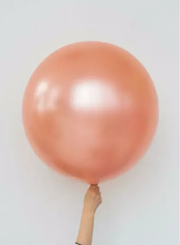 S шар гигант 24"/60 см металл розовое золото (БГ-90)