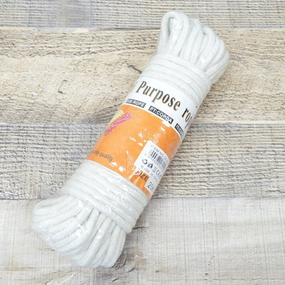 Веревка бельевая х/б 5мм 20м узбекская, цвет в ассортименте