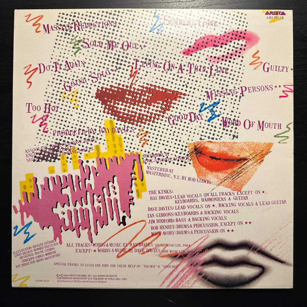 The Kinks - Word Of Mouth (Скандинавия 1984г.)