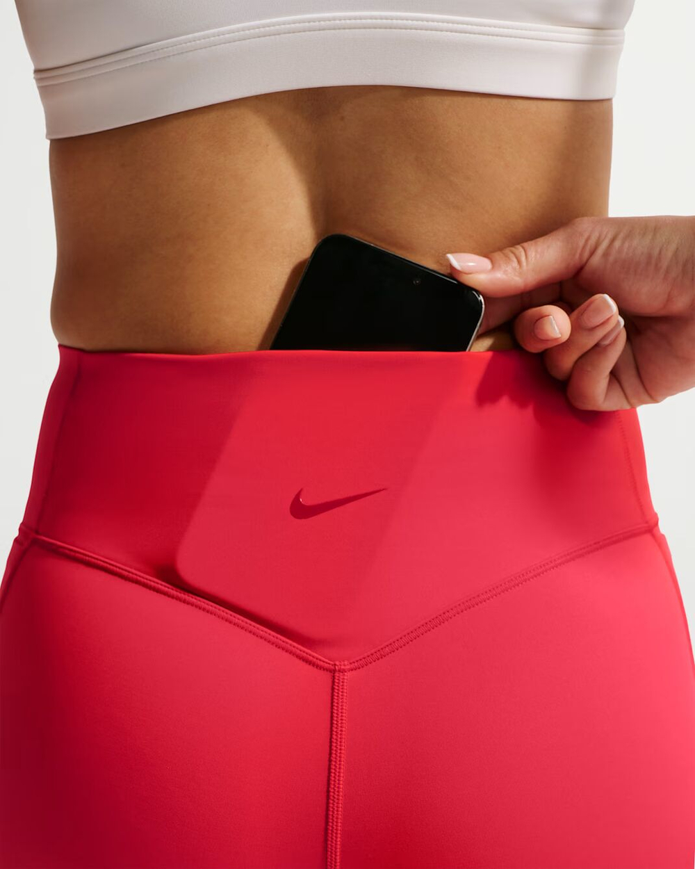 Nike Universa Женские велосипедные шорты с высокой талией и без шва спереди, длина 13 см