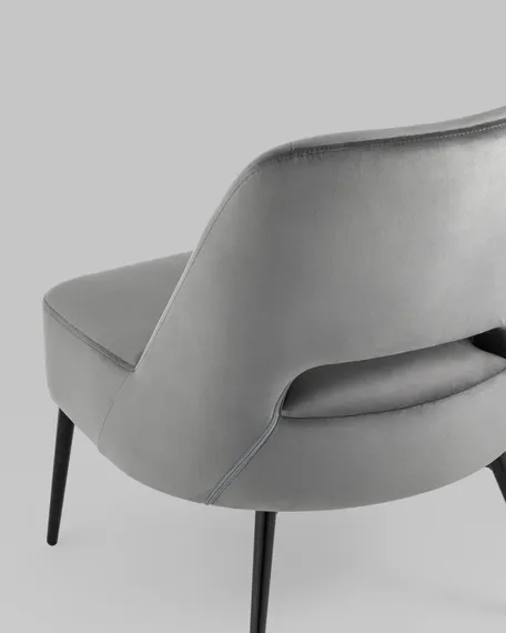 Лаунж-кресло Bost тёмно-серый велюр