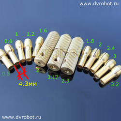 Патрон цанговый 3.17 мм - 4.3RB
