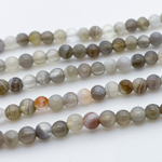 Агат Ботсвана бусины, диаметр 4-4,1 мм, цена за 46-47 шт (1/2 нити)