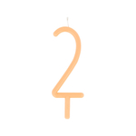 Свеча тонкая цифра "2"