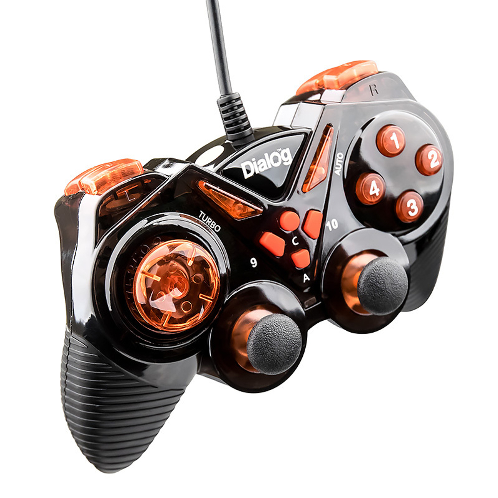 Джойстик Dialog GP-A13 Action (PC /USB) черный/красный