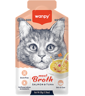 Wanpy Cat Для кошек "Бульон" с лососем и тунцом 50гр.