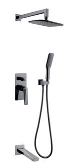 Смеситель встроенный с изливом VENTURO SHINE GUN METAL