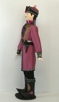 Кукла коллекционная Потешного промысла в калмыцком национальном костюме. Калмык