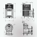 Банная печь «Атмосфера XL» сетка нержавейка c газовой горелкой до 26 м³
