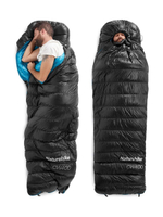 Спальный мешок Naturehike CW400 NH18C400-D с гусинным пухом, размер М, желтый, 6927595761700