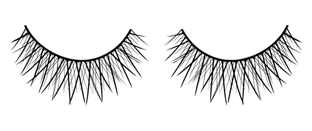 Черные накладные ресницы с перекрещивающимися ресничками Deluxe (Цвет: черный)