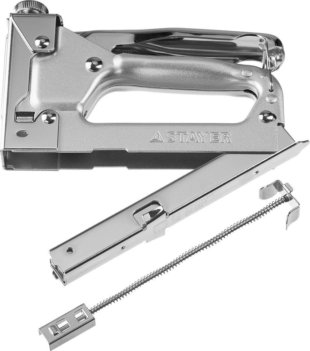 STAYER Pro-53, тип 53 (A/10/JT21) 23GA (4 - 14 мм), усиленный степлер для скоб, Professional (3150)