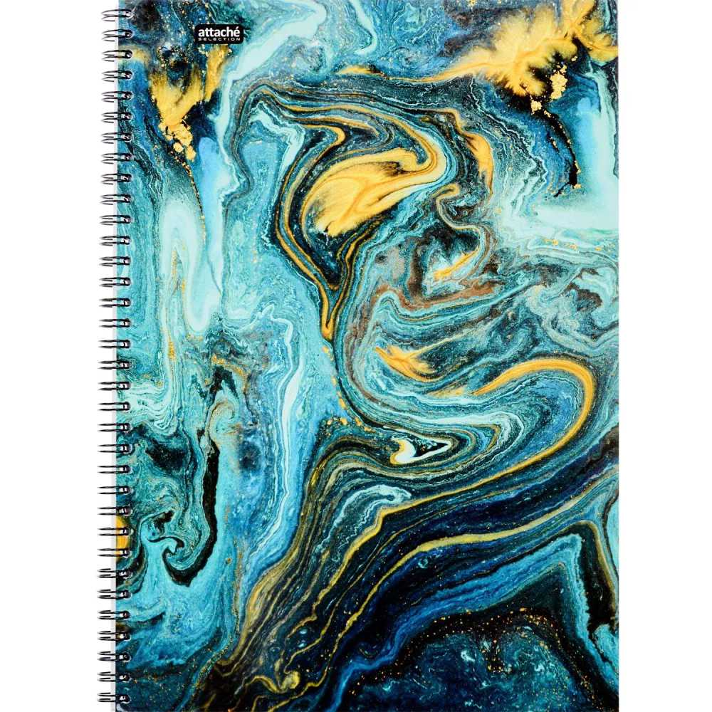 Бизнес-тетрадь А4,96л,кл,греб,ламин.обл. Attache Selection FluidБирюзовый