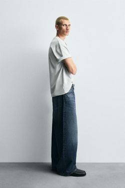 ZARA ДЖИНСЫ BAGGY FIT, СИНИЙ