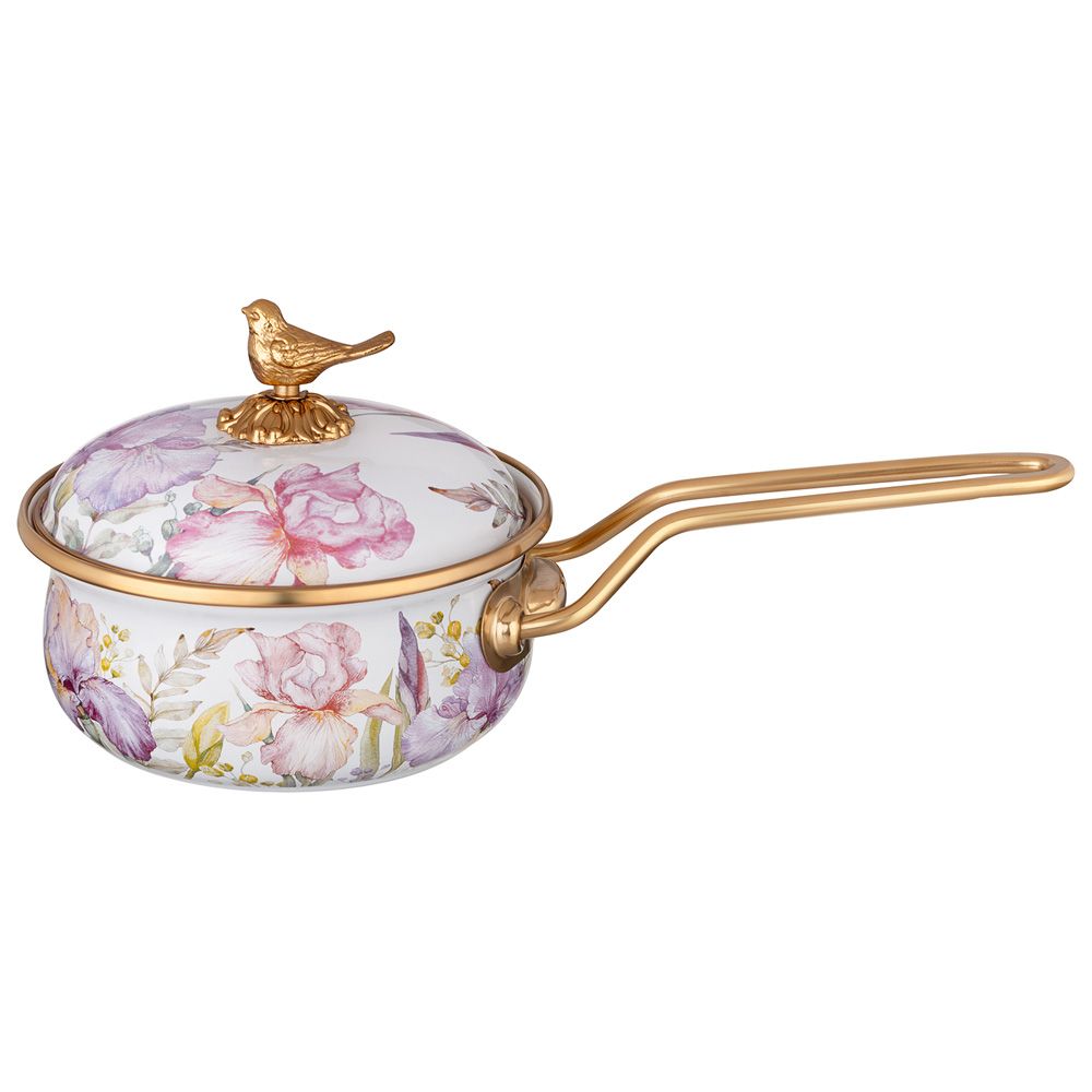 КОВШ LEFARD ЭМАЛИРОВАННЫЙ, СЕРИЯ IRISES 14СМ/0,9Л D=14 СМ ДЛИНА=31СМ ПОДХОДИТ ДЛЯ ИНДУКЦИОН