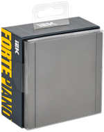 FORTE&PIANO Розетка 1-местная с заземлением с защитными шторками и крышкой винтовое крепление 16А IP44 FP521 сталь IEK