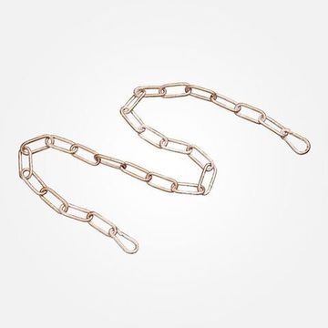 10302 / запчасти /   цепь длиной 1 метр с  2 карабинами белый с золотом, арт. 73025