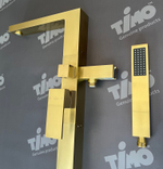 Смеситель напольный для ванны с душем Timo Selene 2210/17Y-CR золото матовое