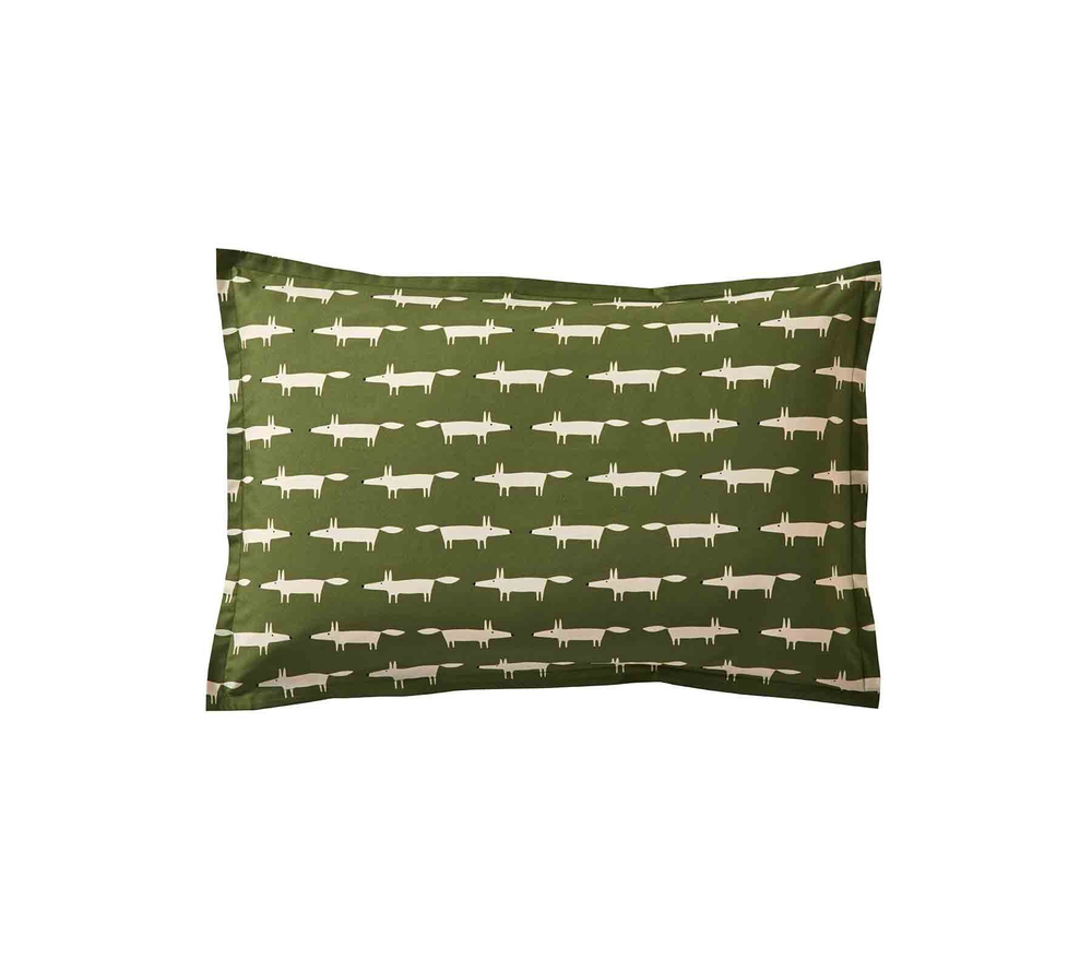 Постельное белье 1.5 спальное Blanc des Vosges Mr Fox Mousse зеленое