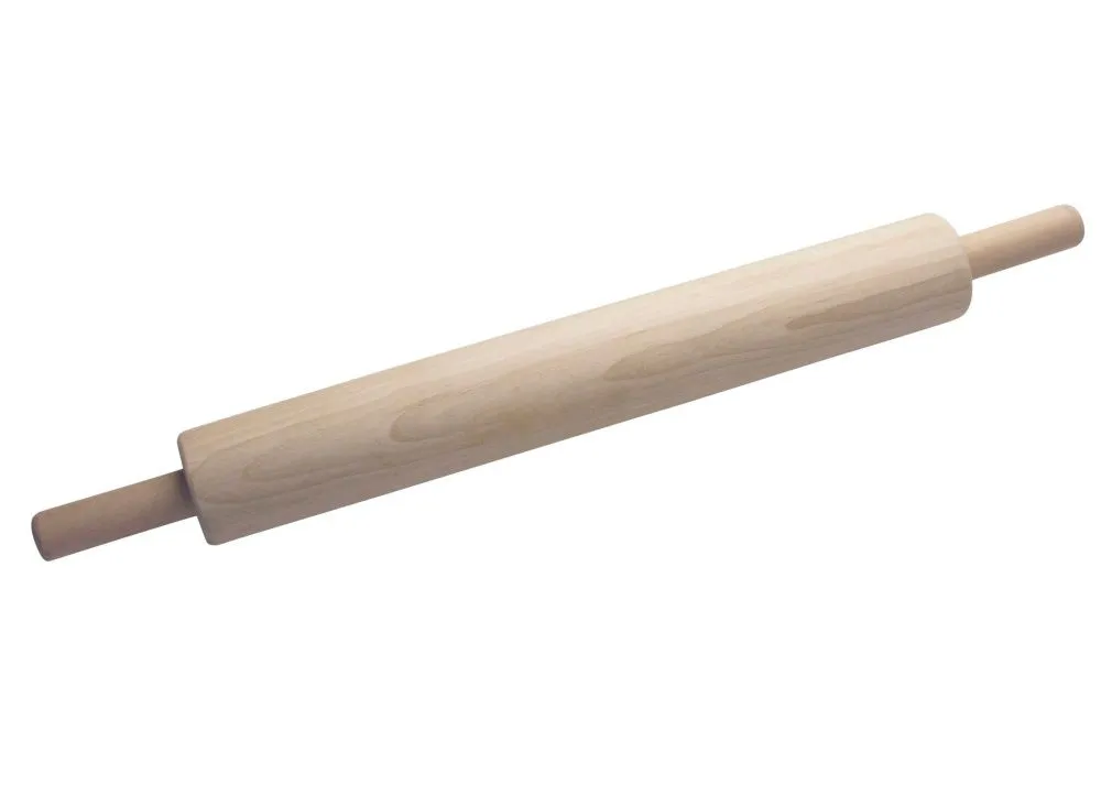 Скалка с вращающимися ручками 500х70 мм, бук