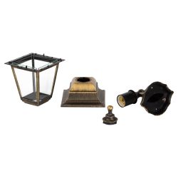 Садово-парковый светильник ЭРА НБУ 04-60-001 бронза 4 гранный настенный IP44 Е27 max60Вт