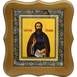 Сергий Обнорский, Нуромский, Вологодский преподобный. Икона на холсте.