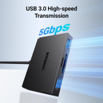 USB 3.0/Type C 2 port HUB + CardReader, 0.15m UGREEN 45167