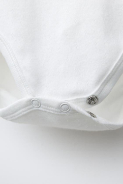 ZARA НАБОР ИЗ ТРЕХ БОДИ С СЕРДЕЧКАМИ, ЭКРЮ