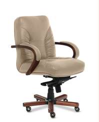 Кресло для руководителя Tango B бежевая кожа