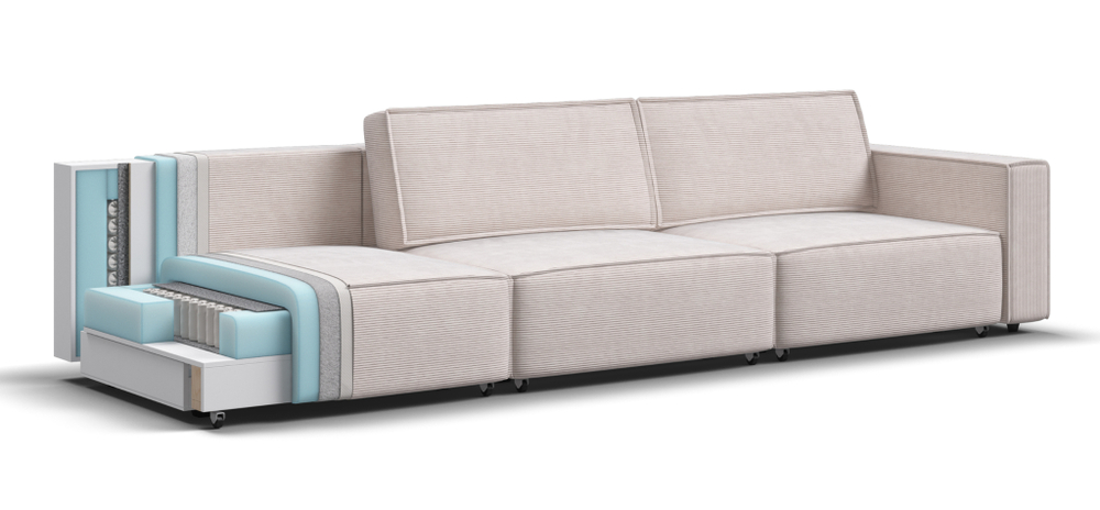 Диван BOSS SOFT MODOOL MAX Вельвет CORD бежевый