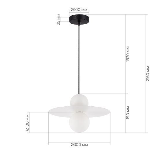SLE1257-453-01 Светильник подвесной Черный/Белый G9 1*5W 4000K RIZZ