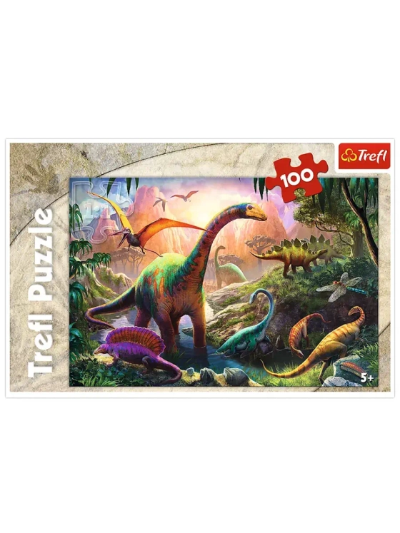 Пазлы для детей 4 5 6 лет 100 элементов Мир динозавров