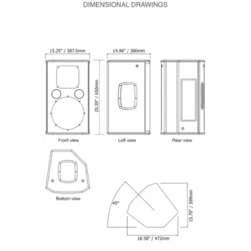 FBT VENTIS 112 - пассивная АС, 400Вт, динамик 12 дюймов