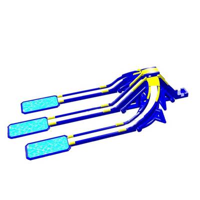 Надувная прямая водная горка «Трезубец», 58*18*11 м