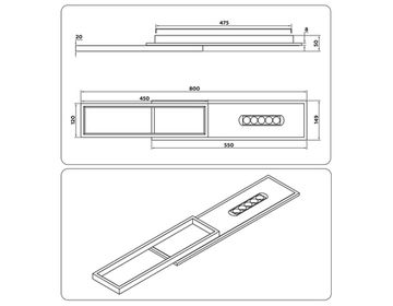 Потолочный светодиодный светильник 52W 3000K-6400K FL51453 белый/черный Comfort LineTech Ambrella