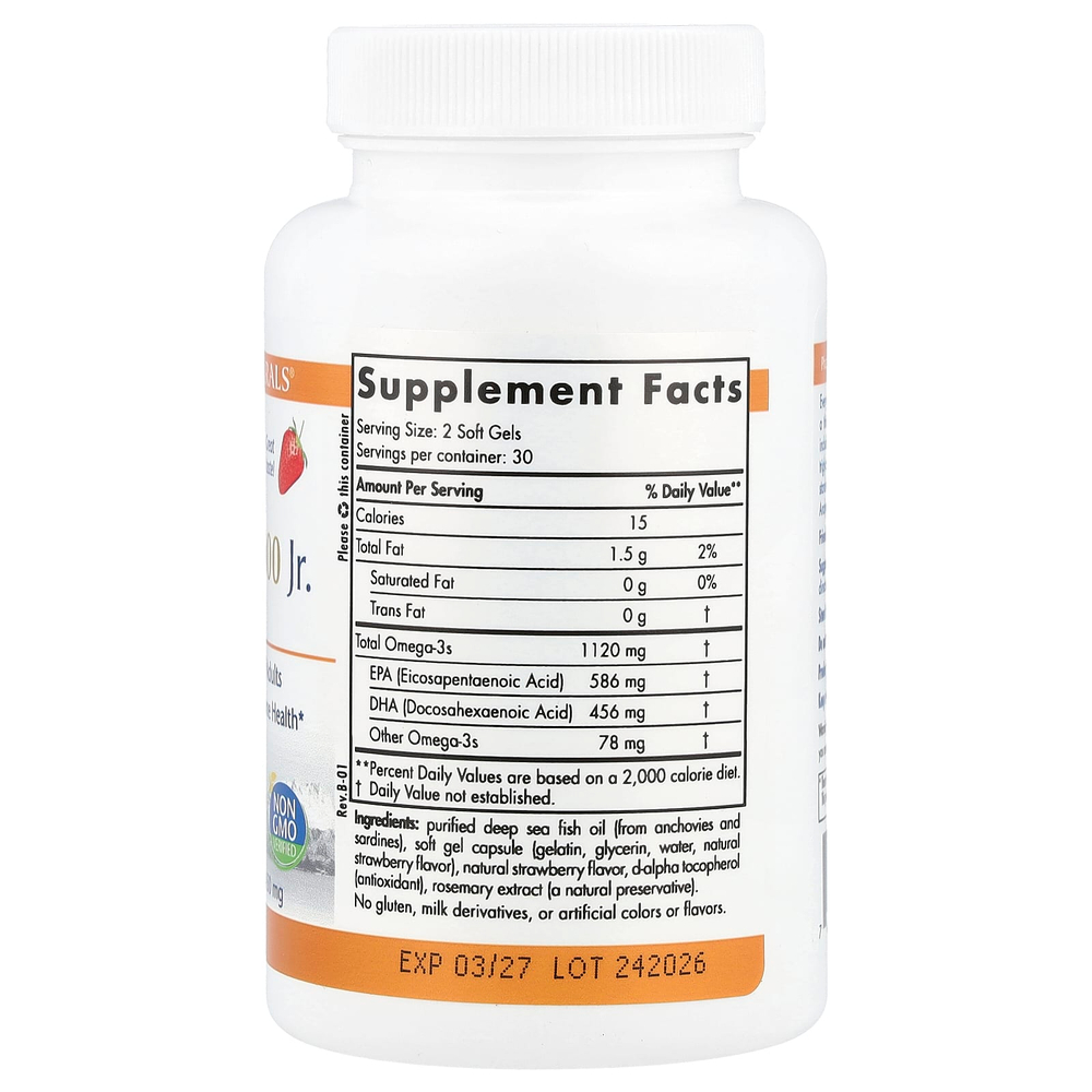 Nordic Naturals, ProOmega® 2000 Jr., клубника, 60 мягких таблеток