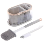 Ерш с креплением на стену «Стиль» 40 см, силиконовая щетка 8626