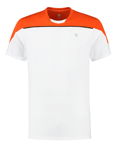 Теннисная футболка K-Swiss Tac Hypercourt Block Crew Tee 3 - White