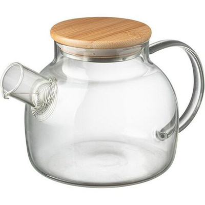 Заварочный чайник «Проотель» из термостойкого стекла (объем 1 л) (Цвет: прозрачный)