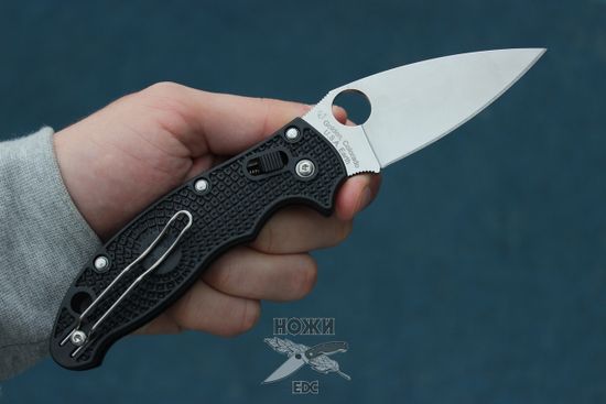 Складной нож Spyderco Manix 2 LTW Plainedhe Black C101PBK2 c клинком из стали CTS-BD1, рукоять FRN