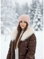 шапка ушанка вязаная зимняя ангора пушистая