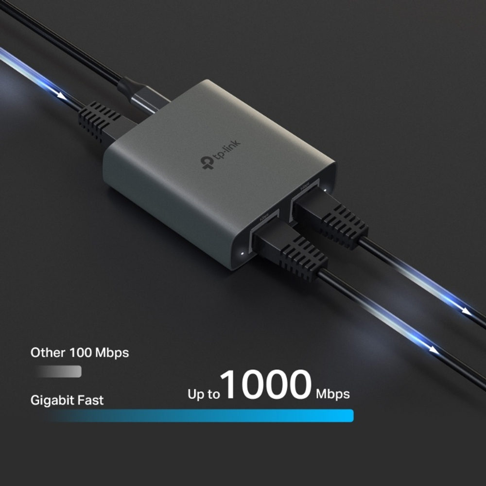 TP-Link EH210 Сетевой гигабитный разветвитель Ethernet с 1 на 2 порта